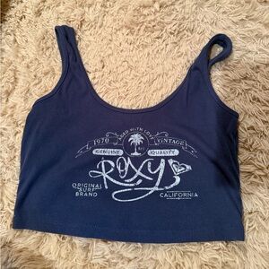 Roxy Cropped Tank Top Navy Blue size L